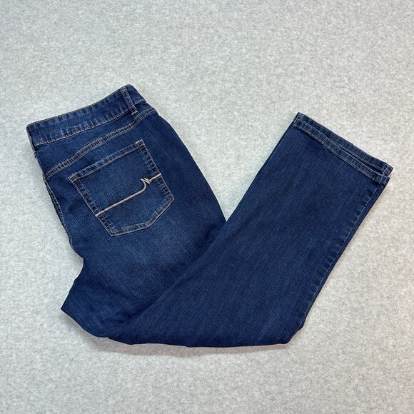 M Jeans By Maurices Classic Jeans Women's 18W Short Blue Mid Rise Denim Straight - Picture 2 of 10